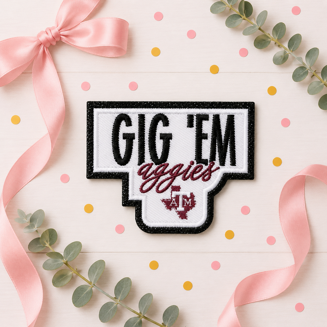 Gig ‘Em Glitter Patch