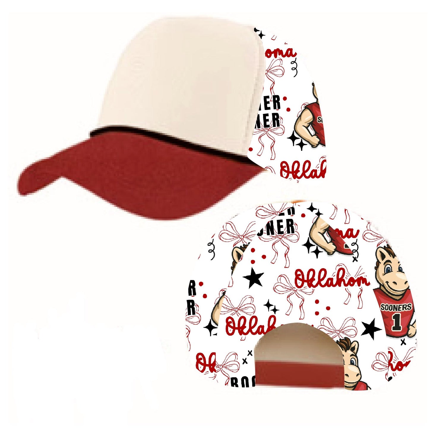PREORDER** OU Sooner Trucker Hat - Glitter Brim