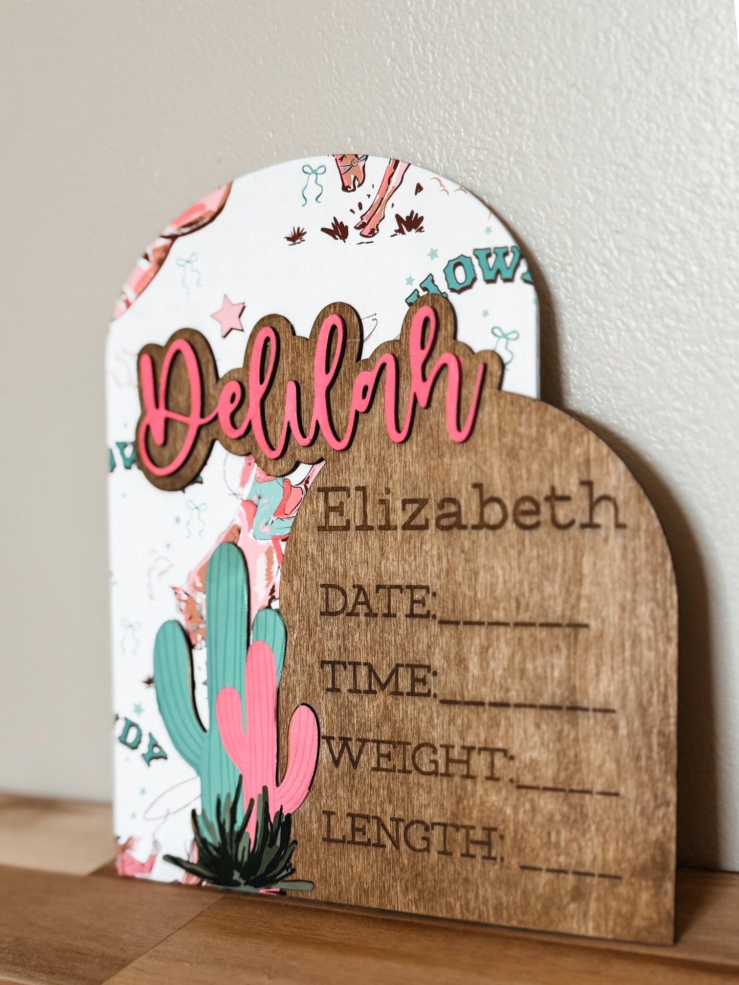 Girly Western - Stat Sign