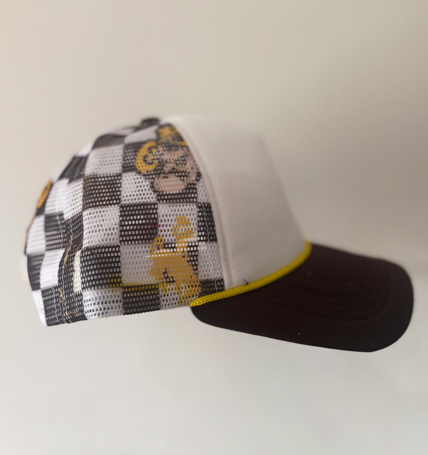 WY Checkered Trucker Hat