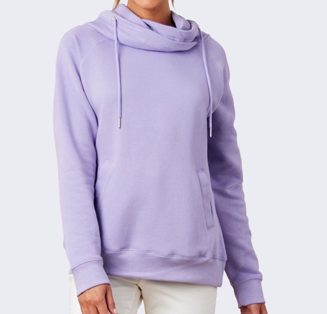 Embroidered Glitter Funnel Neck Hoodie - Panthers
