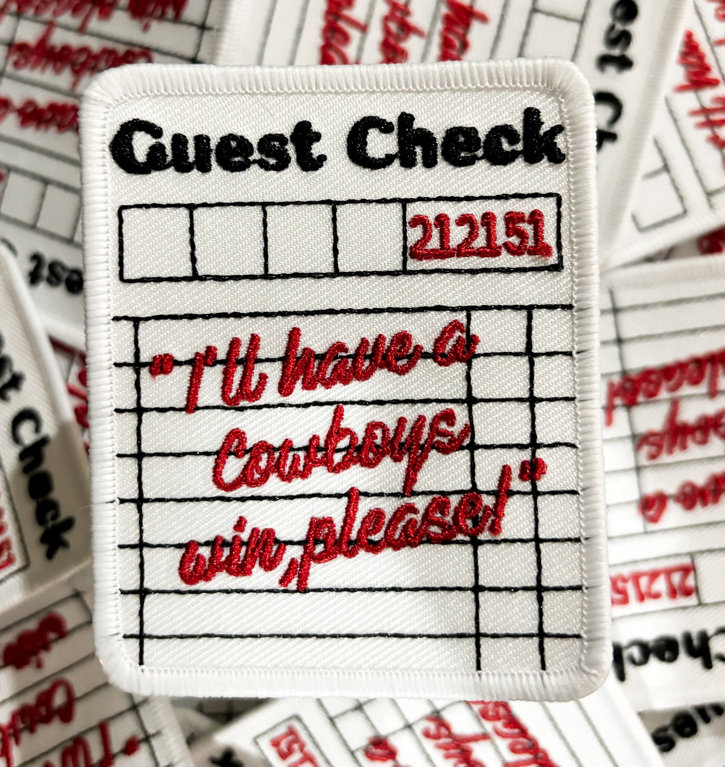 Iron On Patch - Guest Check Cowboys