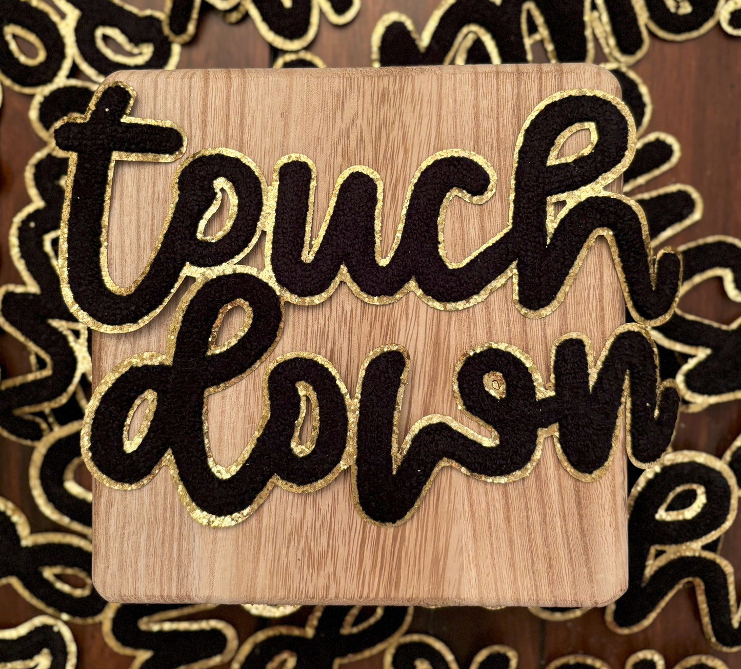 Iron On Adult Chenille Patch - Touch Down