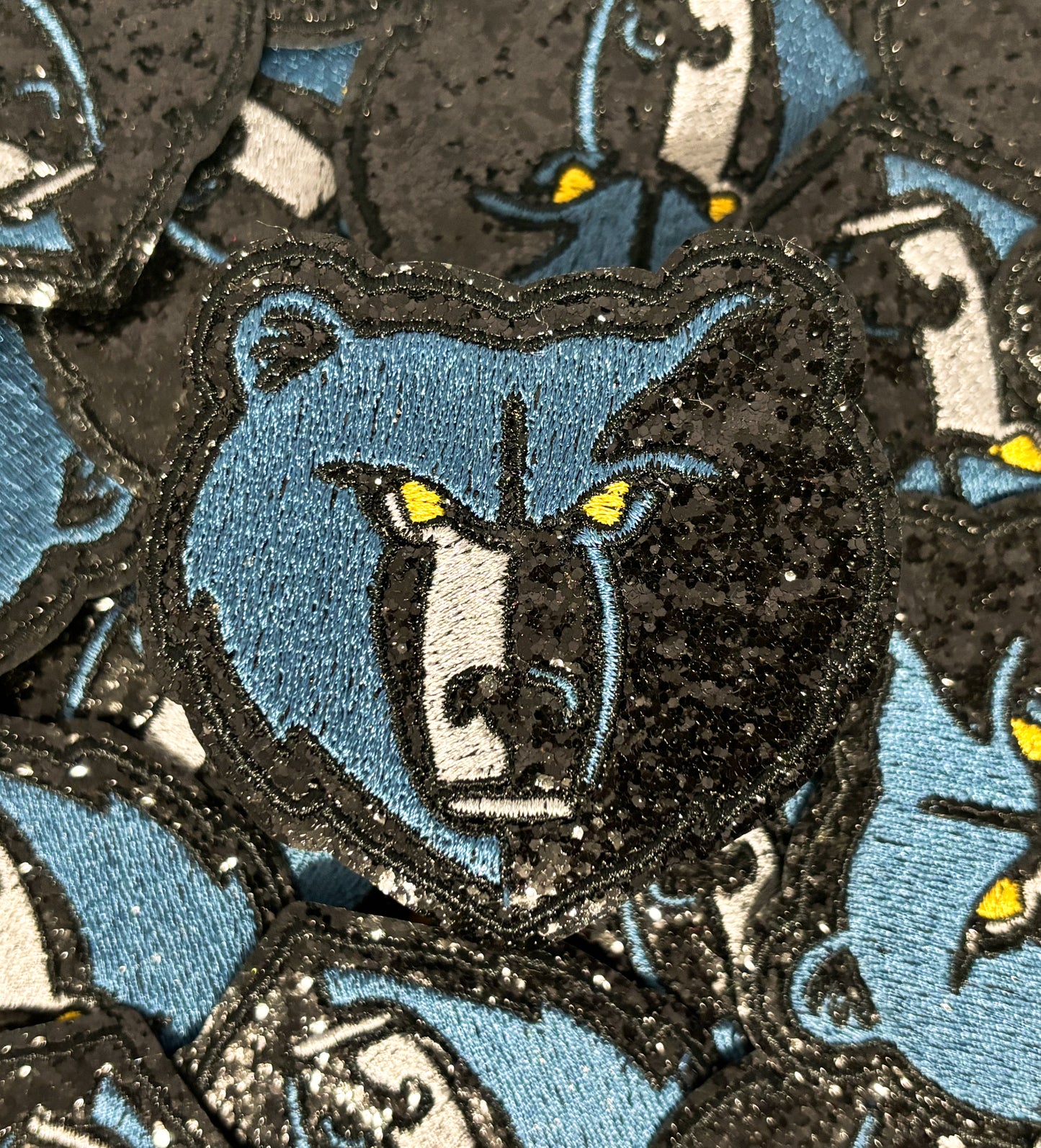 Iron On Patch - Glittery Memphis Grizzlies