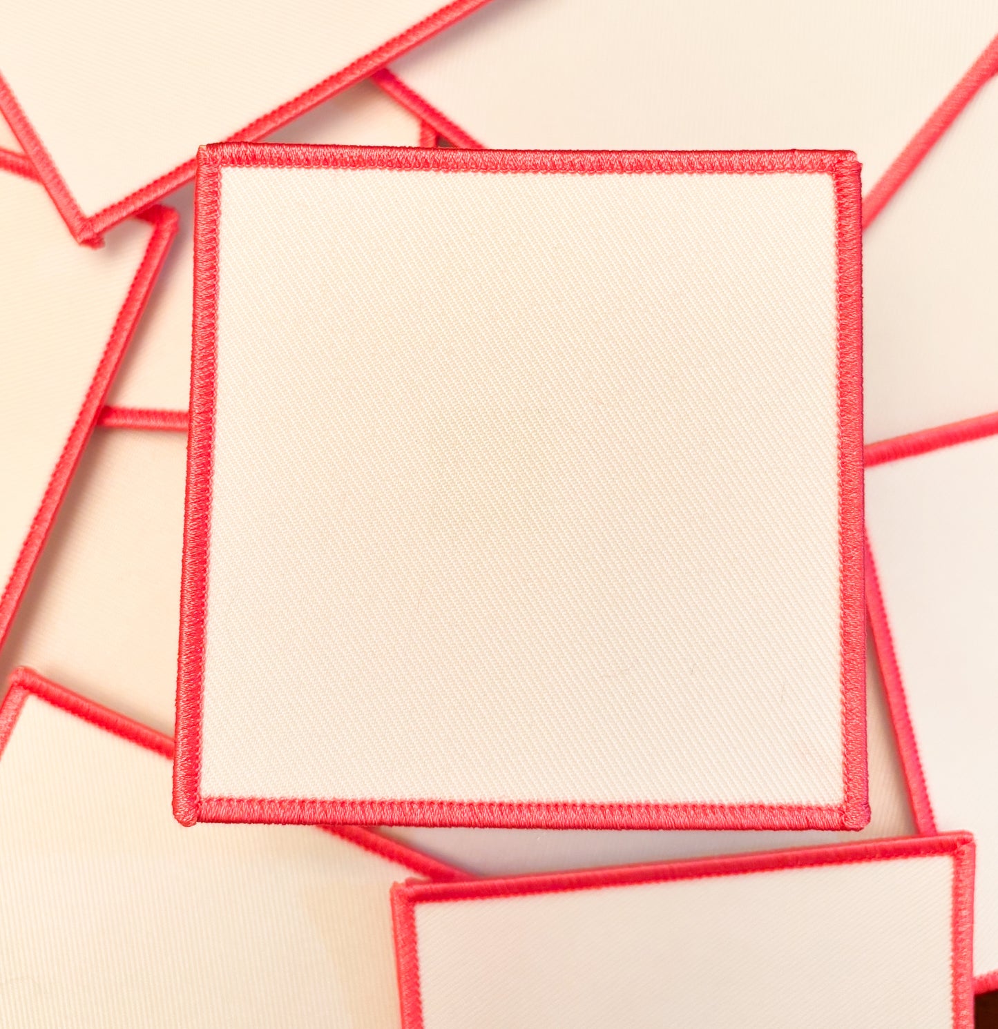 Iron On Patch - Sublimation Blank Pink Border