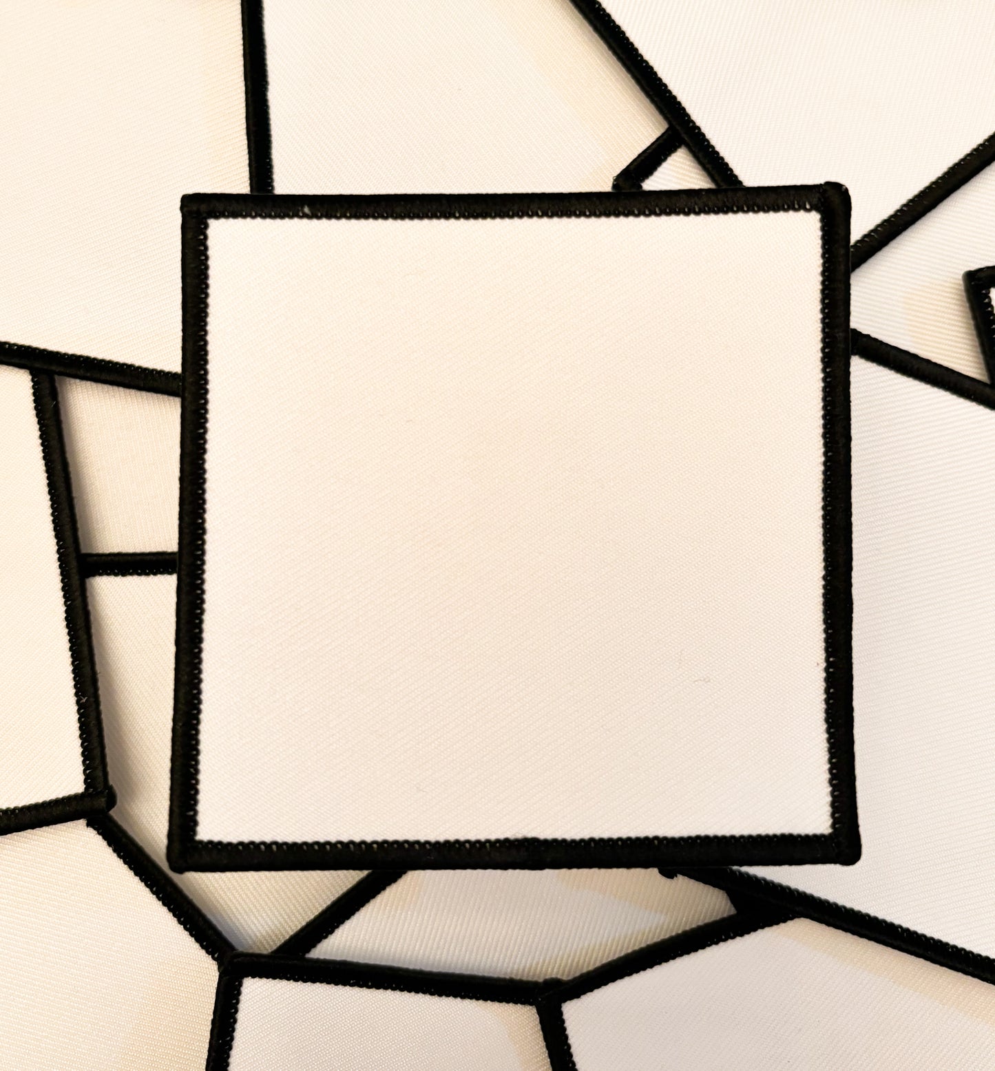 Iron On Patch - Sublimation Blank Black Border