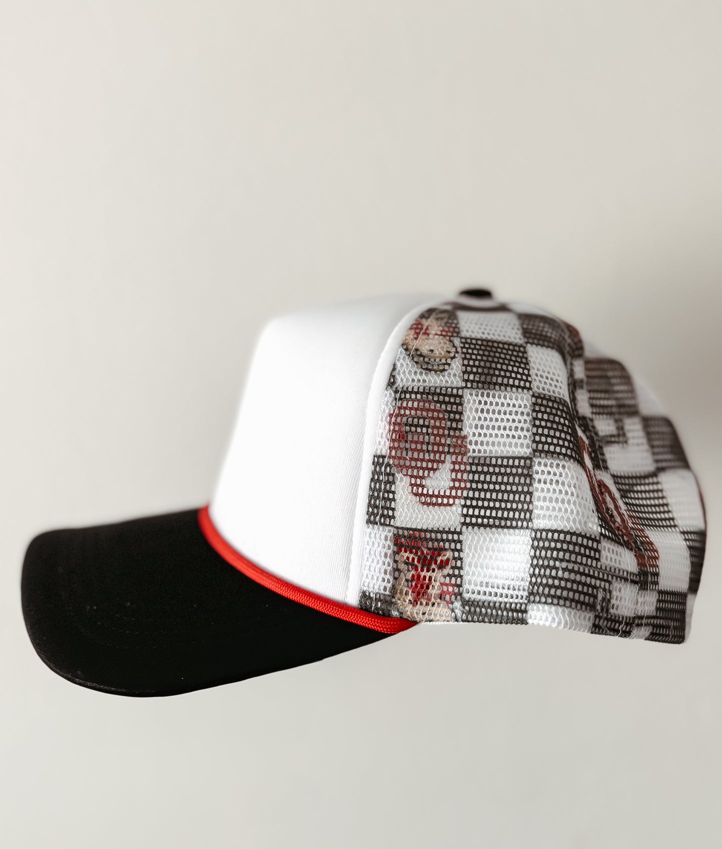 OK Sooners Checkered Trucker Hat