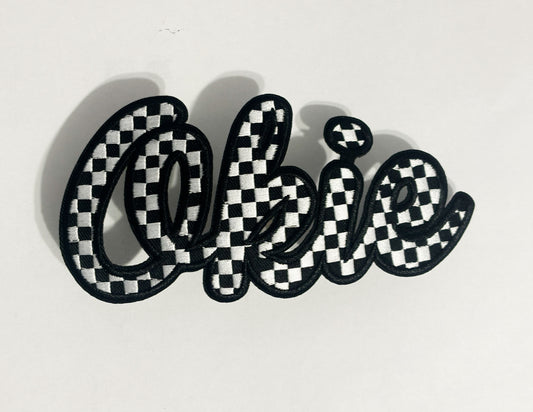 Iron On Patch - Checkered Okie