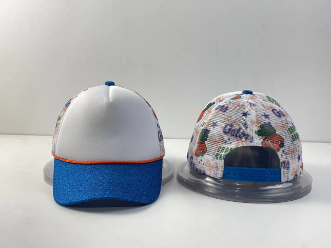 FL Gators - Glitter Brim Checkered Trucker Hat