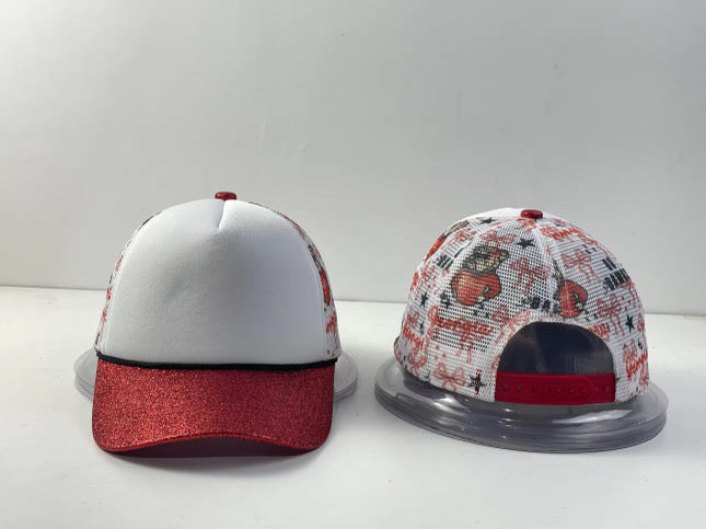 GA Dawgs - Glitter Brim Checkered Trucker Hat