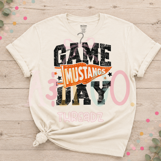 Mustangs Game Day - Pennant Tee