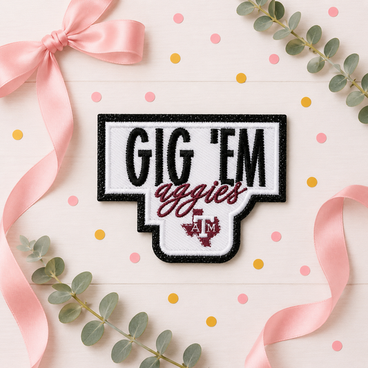 Gig ‘Em Glitter Patch