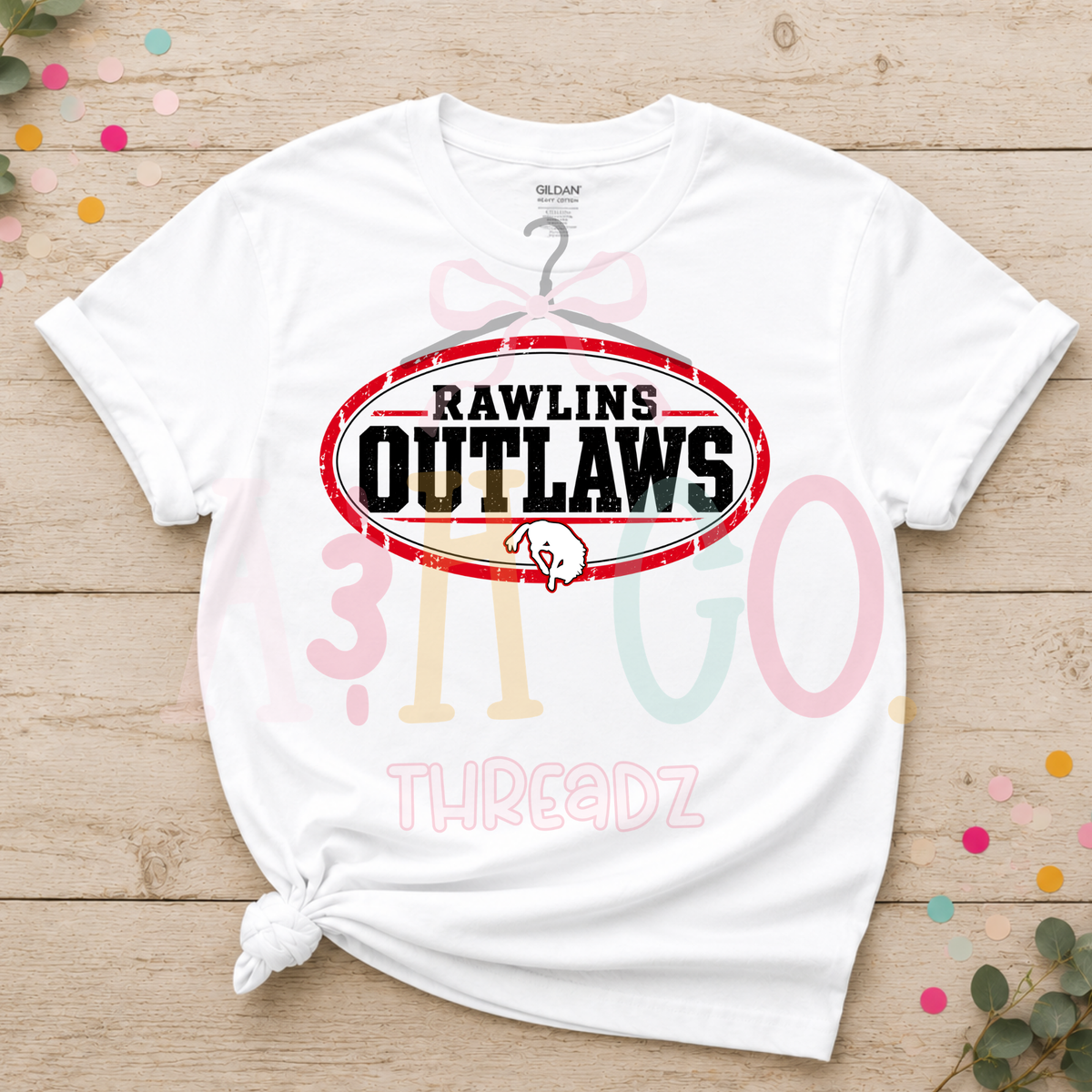 Rawlins Outlaws - Distressed Oval