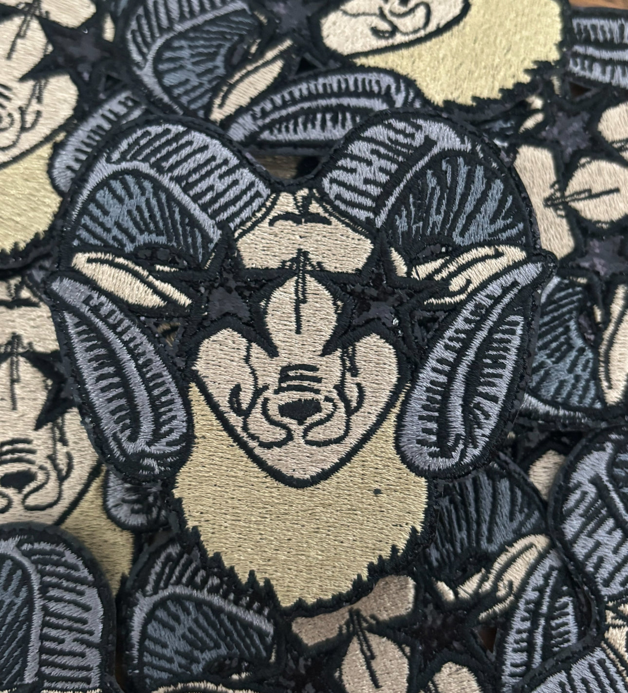 Iron On Patch - Glitter Ram Focal