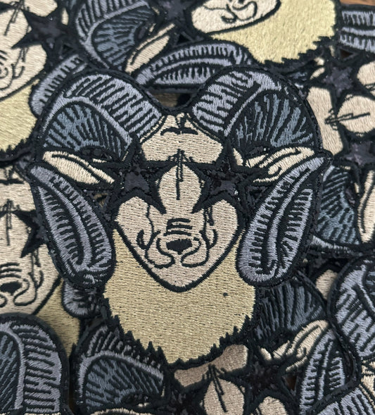 Iron On Patch - Glitter Ram Focal