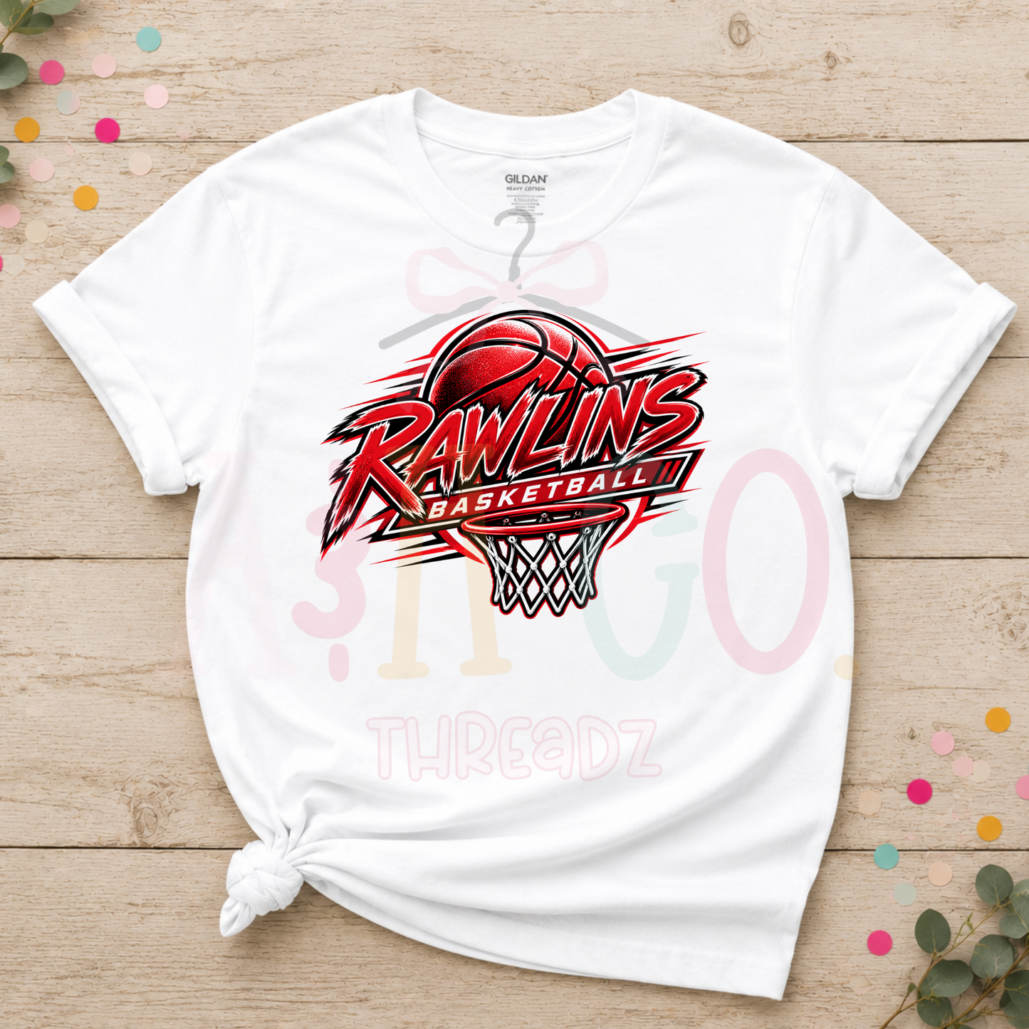 Rawlins Basketball - Nothing but Net - White