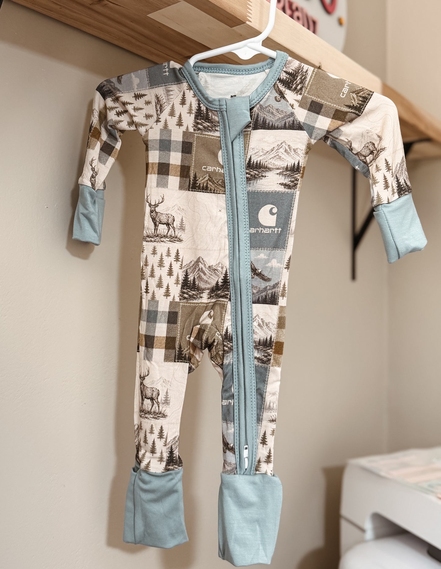 Blue Mountain Plaid - Bamboo Zippy