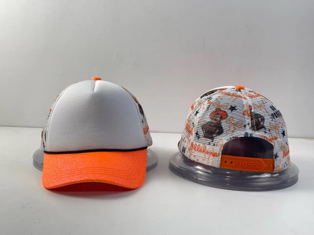 OSU Cowboys - Glitter Brim Checkered Trucker Hat
