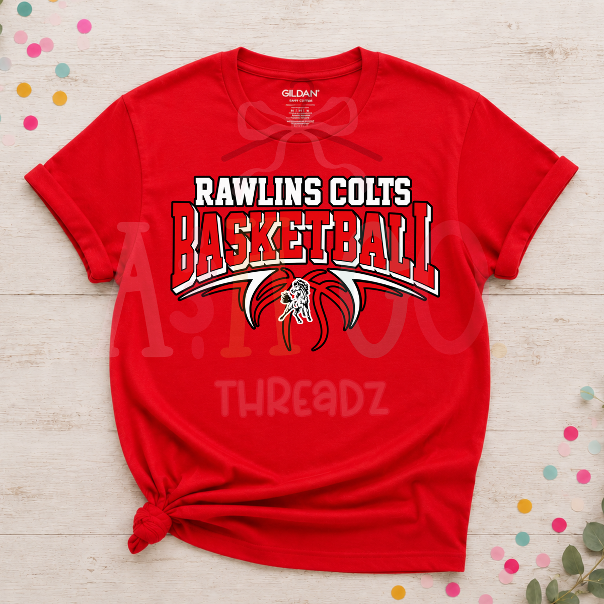 Rawlins Colts - Basketball Arched