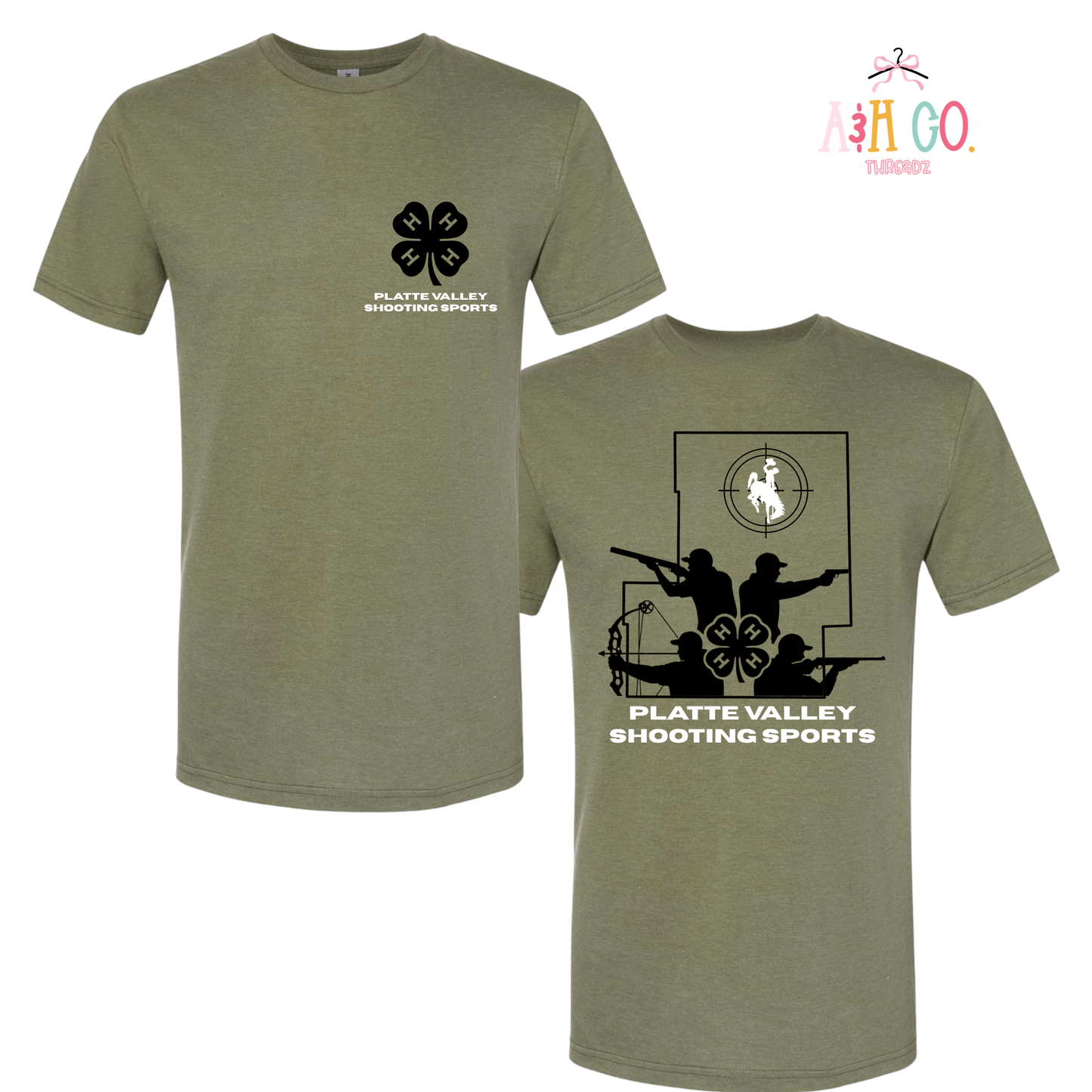 Army Green - Carbon County Outline Tee