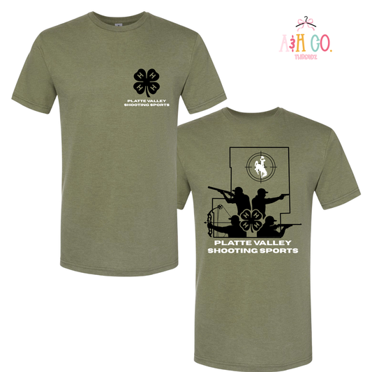 Army Green - Carbon County Outline Tee