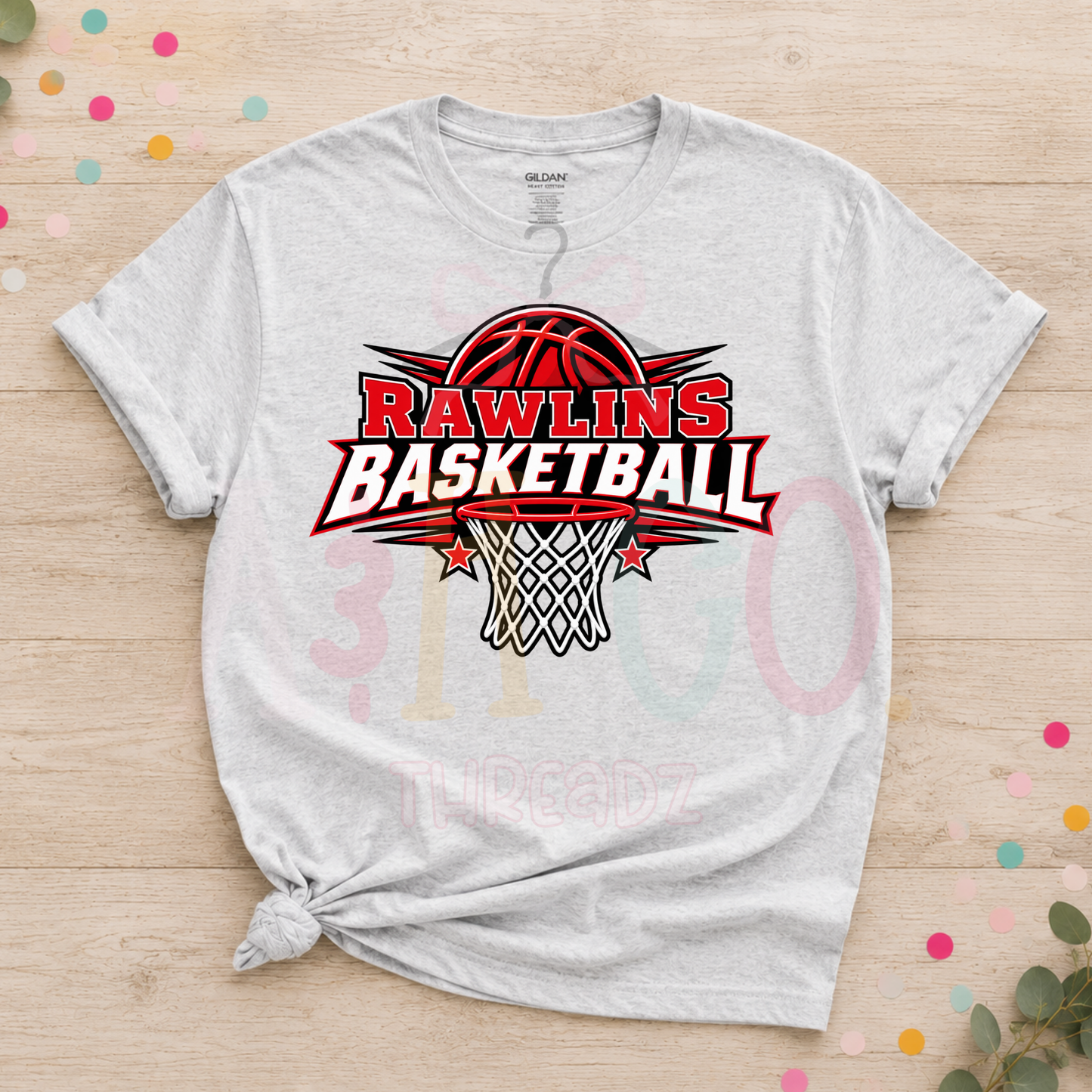 Rawlins Basketball - Ash Grey