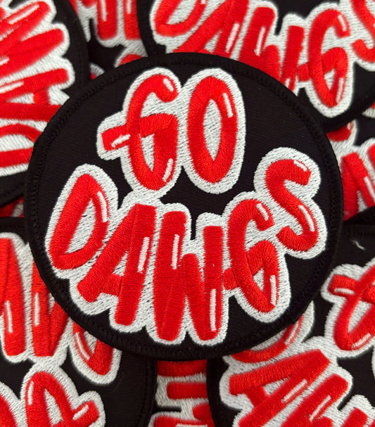 Iron On Patch - Go Dawgs Bubble Letters