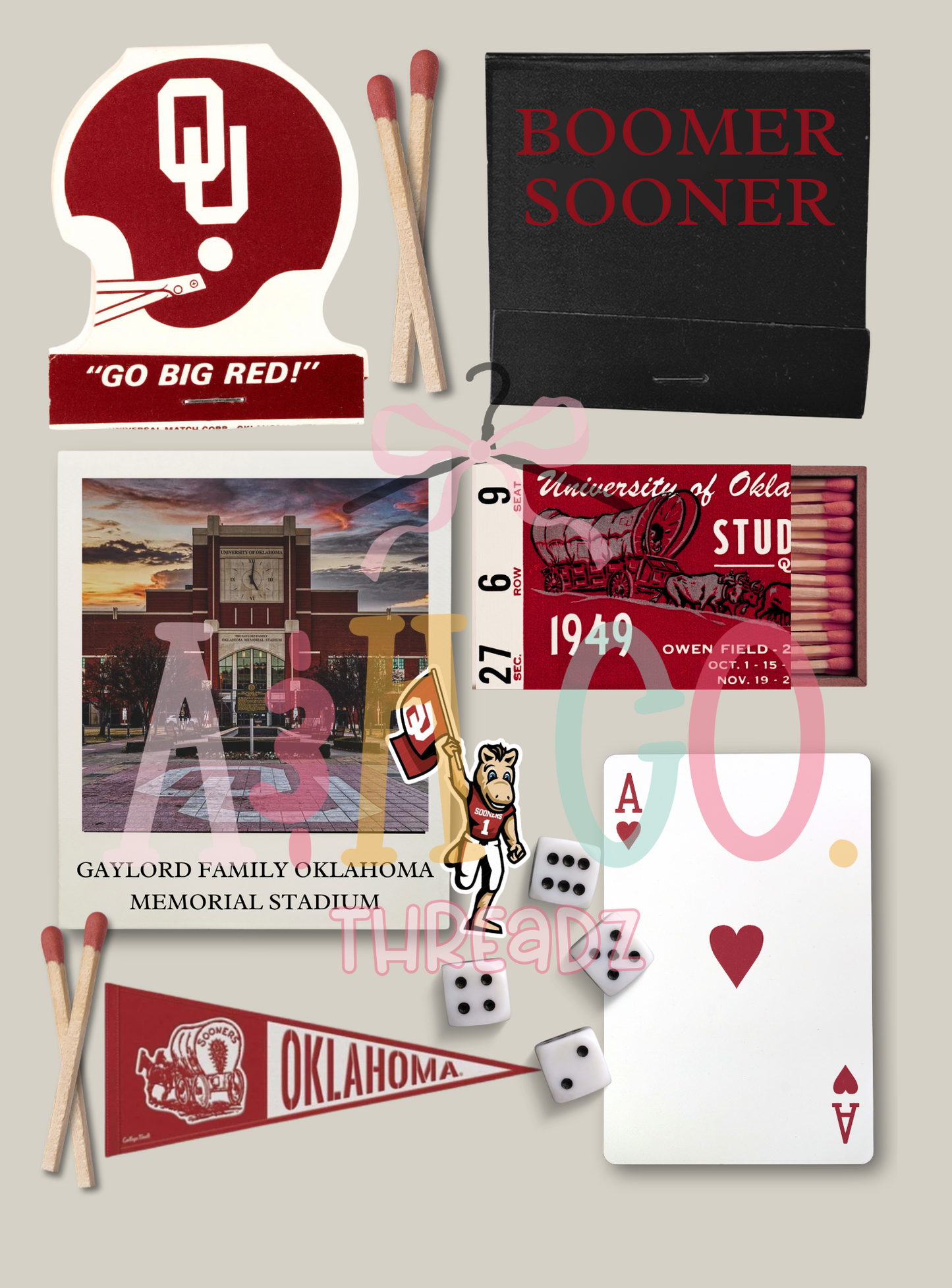 DIGITAL FILE - OU Boomer Sooner Match Art