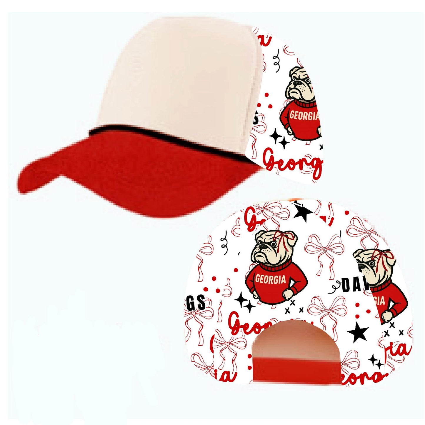 PREORDER** GA Dawgs Trucker Hat - Glitter Brim